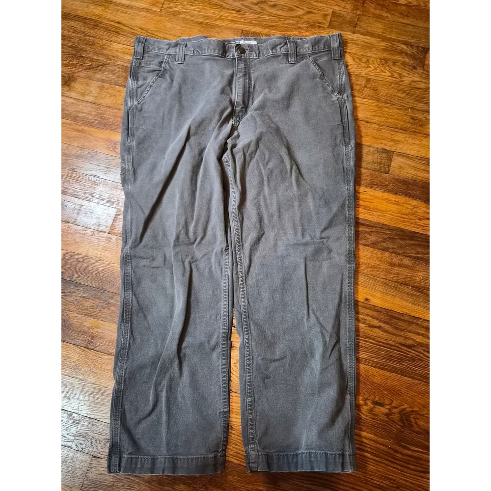 Carhartt Relaxed Fit Gray Corduroy Work Pants 40x28 Mens Utility Trousers